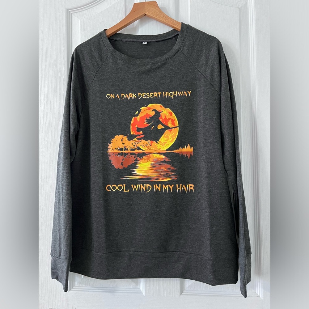 Halloween fall unbranded shirt. Size Large. Fabric label missing. Eagles